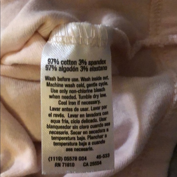 12M Onsies- Pink with Beige horizontal stripes - Picture 3 of 4